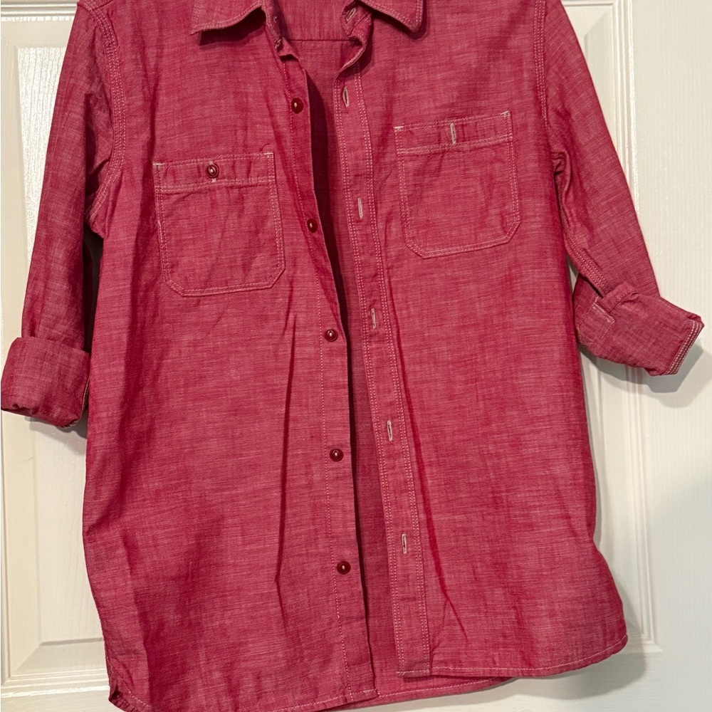 GAP kids Casual Button Down Shirt in Red size 12